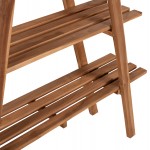 ΒΙΒΛΙΟΘΗΚΗ STAM HM7895 TEAK ΞΥΛΟ ΣΕ ΦΥΣΙΚΟ ΧΡΩΜΑ 120x33x180Y εκ.