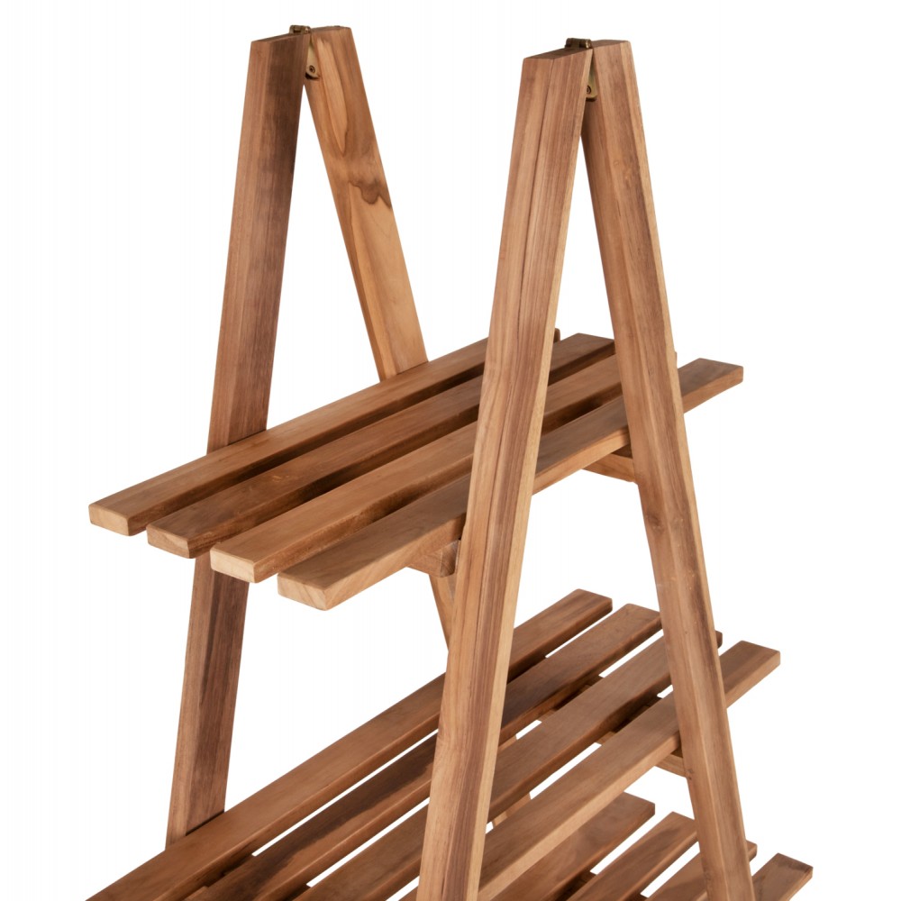 ΒΙΒΛΙΟΘΗΚΗ STAM HM7895 TEAK ΞΥΛΟ ΣΕ ΦΥΣΙΚΟ ΧΡΩΜΑ 120x33x180Y εκ.