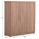 ΝΤΟΥΛΑΠΑ 3ΦΥΛΛΗ ΜΕ ΡΑΦΙΑ FUENTO HM2482.01 SONAMA OAK ΜΕΛΑΜΙΝΗ 120-116x40x123,5Υεκ.