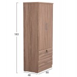 ΝΤΟΥΛΑΠΑ ΜΕ ΣΥΡΤΑΡΙΑ REINA HM2484.11 SONAMA OAK ΜΕΛΑΜΙΝΗ 80x48x183Υεκ.