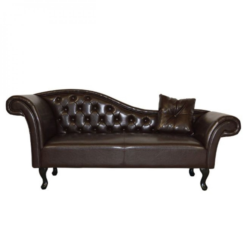 ΑΝΑΚΛΙΝΔΡΟ T.CHESTERFIELD NIOVI HM3007.01 PU ΣΚ.ΚΑΦΕ-ΜΑΥΡΑ ΠΟΔΙΑ 190x61x84Yεκ.