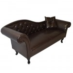 ΑΝΑΚΛΙΝΔΡΟ T.CHESTERFIELD NIOVI HM3007.01 PU ΣΚ.ΚΑΦΕ-ΜΑΥΡΑ ΠΟΔΙΑ 190x61x84Yεκ.