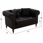 ΚΑΝΑΠΕΣ 2ΘΕΣΙΟΣ Τ. CHESTERFIELD CIELLE ΣΕ ΧΡΩΜΑ ΚΑΦΕ HM3184.03 152x85x80 εκ.