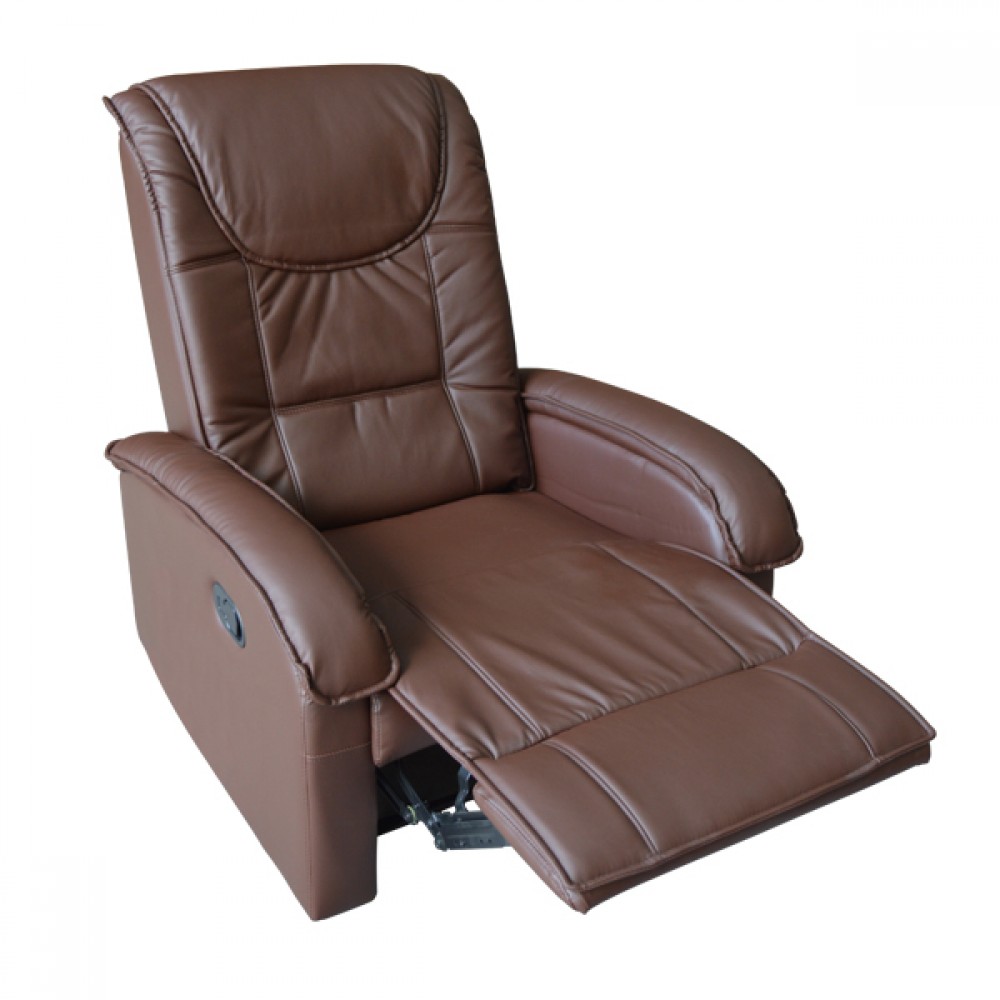 ΠΟΛΥΘΡΟΝΑ RELAX ΜΕ ΜΗΧΑΝΙΣΜΟ MASSAGE ROCCA HM0026.03 PU ΚΑΦΕ ΣΚΟΥΡΟ 80x96x97 εκ.