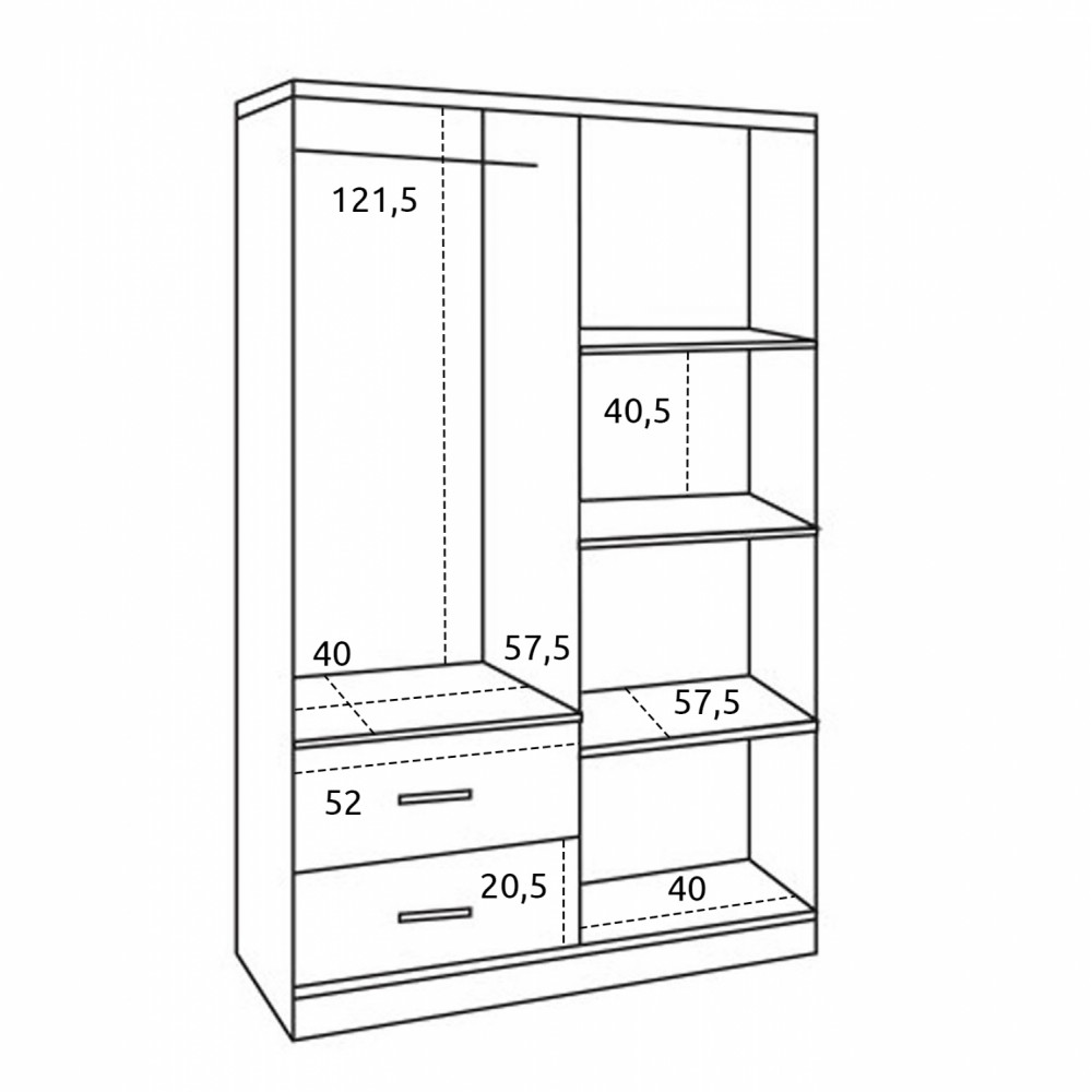 ΝΤΟΥΛΑΠΑ 4ΦΥΛΛΗ ME 2 ΣΥΡΤΑΡΙΑ BLAKELY HM339.02 SONAMA 120Χ42,5Χ180,5εκ.