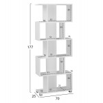 ΒΙΒΛΙΟΘΗΚΗ ΜΕΛΑΜΙΝΗΣ HM2385.04 ΛΕΥΚΗ 70x25x177 εκ.