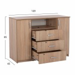 ΜΠΟΥΦΕΣ ΜΕ 2 ΝΤΟΥΛΑΠΙΑ Κ 3 ΣΥΡΤΑΡΙΑ ADLER SONAMA OAK HM2430 120X45X85Yεκ.