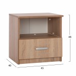 ΚΟΜΟΔΙΝΟ ΜΕ ΣΥΡΤΑΡΙ ADLER SONAMA OAK HM2431.01 45x40x48 εκ.