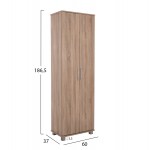 ΠΑΠΟΥΤΣΟΘΗΚΗ-ΝΤΟΥΛΑΠΑ CLUSE HM2403.20 ΜΕΛΑΜΙΝΗ SONAMA OAK ΧΡΩΜΑ 60Χ37Χ186,5Υεκ.