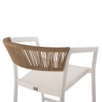 ΣΚΑΜΠΟ ΑΛΟΥΜΙΝΙΟΥ ΛΕΥΚΟ HM5892.32 ΜΕΣ. ΥΨΟΥΣ-ΜE RATTAN & TΕΧΤLINE 57x57x99,5Yεκ.