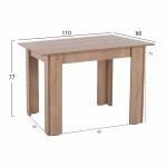 ΤΡΑΠΕΖΙ ΚΟΥΖΙΝΑΣ HM2428.01 KELVIN SONOMA OAK 110x80x77Υεκ.