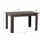 ΤΡΑΠΕΖΙ ΚΟΥΖΙΝΑΣ KELVIN 110x80x77Υεκ. WENGE HM2428.02