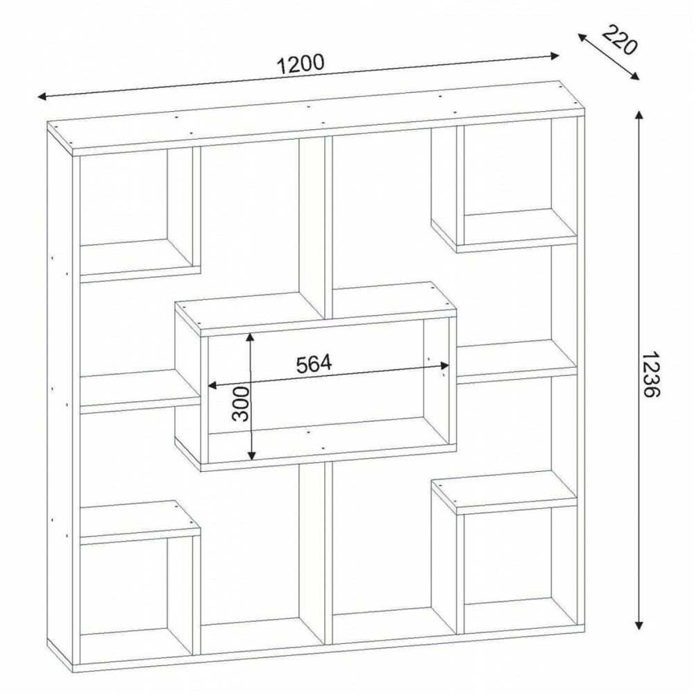 ΒΙΒΛΙΟΘΗΚΗ YOLANTHE ΜΕΛΑΜΙΝΗΣ HM9029.01 ΛΕΥΚΗ 120x22x123,6Υ εκ.