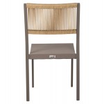 ΚΑΡΕΚΛΑ ΑΛΟΥΜΙΝΙΟΥ ΣΑΜΠΑΝΙ ΜΕ RATTAN & TEXTLINE HM5921.03 46x55,5x83 εκ.