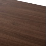 ΤΡΑΠΕΖΙ ΤΡΑΠΕΖΑΡΙΑΣ JAY HM9531 MDF ΚΑΡΥΔΙ-ΜΑΥΡA ΜΕΤΑΛΛΙΚΑ ΠΟΔΙΑ 120x70x76Υεκ.