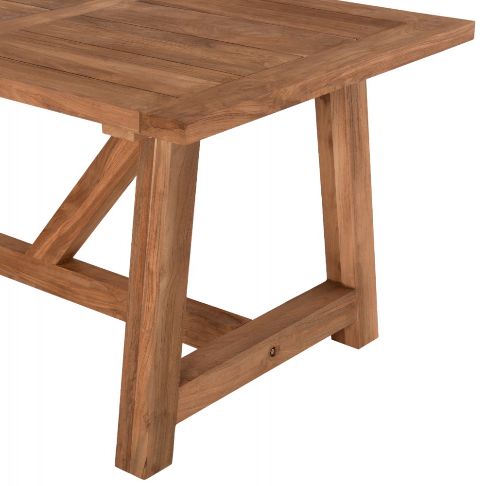 ΤΡΑΠΕΖΙ ΤΡΑΠΕΖΑΡΙΑΣ HM7922 PLUTON RECYCLED TEAK ΣΕ ΦΥΣΙΚΟ ΧΡΩΜΑ 200X100X75Yεκ.