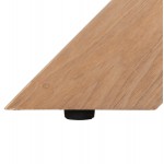 ΤΡΑΠΕΖΙ PAOLO HM9853 MDF ΜΕ ΚΑΠΛΑΜΑ ΦΡΑΞΙΝΟΥ-ΠΟΔΙΑ RUBBERWOOD-ΦΥΣΙΚΟ 180x90x75Yεκ