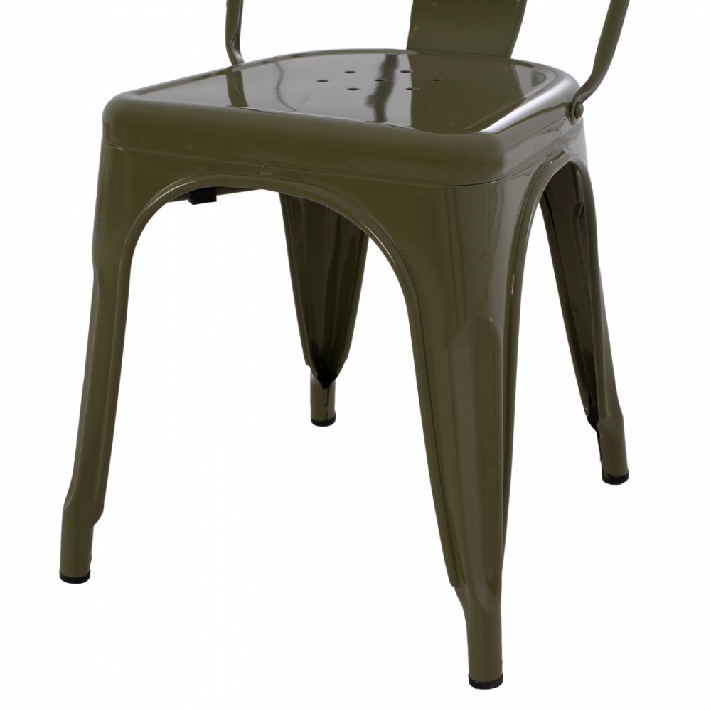 ΚΑΡΕΚΛΑ ΜΕΤΑΛΛΙΚΗ MELITA ΣΕ DARK OLIVE GREEN 43x50x82Y εκ. HM8641.03