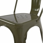 ΚΑΡΕΚΛΑ ΜΕΤΑΛΛΙΚΗ MELITA ΣΕ DARK OLIVE GREEN 43x50x82Y εκ. HM8641.03