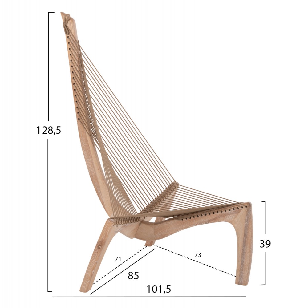 ΚΑΡΕΚΛΑ ΣΑΛΟΝΙΟΥ HARP HM9861 ΞΥΛΟ ΦΡΑΞΙΝΟΣ-ΣΥΝΘ. ΣΧΟΙΝΙ-ΦΥΣΙΚΟ 85x101,5x128,5Yεκ.