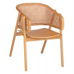 ΠΟΛΥΘΡΟΝΑ KENLEE HM9872 ΦΡΑΞΙΝΟΣ ΚΑΙ ΦΥΣΙΚΟ RATTAN RATTAN ΣΕ ΦΥΣΙΚΟ 57,5x55x81Yεκ.