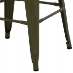 ΣΚΑΜΠΟ ΜΕΣΑΙΟΥ ΥΨΟΥΣ ΜΕΤΑΛΛΙΚΟ MELITA-PRO HM8573.43 DARK OLIVE GREEN 43x43x67Υεκ.