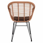 ΠΟΛΥΘΡΟΝΑ ΜΕ ΜΑΞΙΛΑΡΙ ΜΕΤΑΛΛΙΚΗ ALLEGRA HM5450 ΜΕ WICKER ΜΠΕΖ 57,5x59x81Υ εκ.