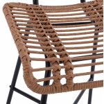 ΣΚΑΜΠΟ ΜΕΤΑΛΛΙΚΟ EDDIE ΜΕ ΜΑΞΙΛΑΡΙ HM5708 ΜΕ WICKER ΜΠΕΖ 45Χ46.5Χ115Υ εκ.