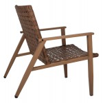 ΠΟΛΥΘΡΟΝΑ ΜΕΤΑΛΛΟ ΟΨΗ ΞΥΛΟΥ & RATTAN ΔΕΡΜΑ-LOOK 63,5x75,5x77εκ.HM5868.01