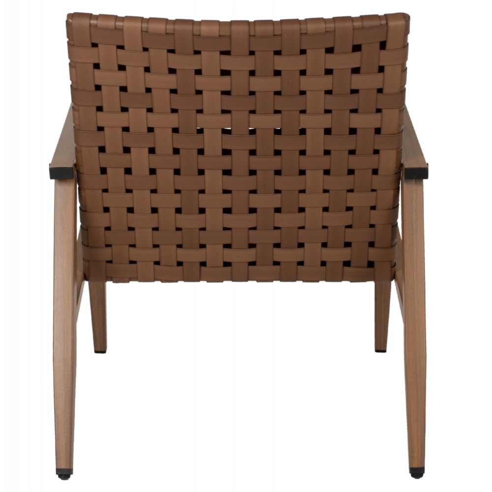 ΠΟΛΥΘΡΟΝΑ ΜΕΤΑΛΛΟ ΟΨΗ ΞΥΛΟΥ & RATTAN ΔΕΡΜΑ-LOOK 63,5x75,5x77εκ.HM5868.01