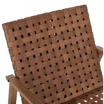 ΠΟΛΥΘΡΟΝΑ ΜΕΤΑΛΛΟ ΟΨΗ ΞΥΛΟΥ & RATTAN ΔΕΡΜΑ-LOOK 63,5x75,5x77εκ.HM5868.01