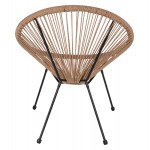 ΠΟΛΥΘΡΟΝΑ ACAPULCO Τ. ΦΩΛΙΑ ΜΕΤΑΛΛΟ ΜΑΥΡΟ ΜΕ TWISTED WICKER HM5871.01 70x73x79 εκ.