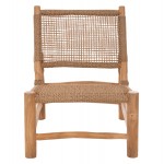 ΚΑΡΕΚΛΑ LONDER HM5986 ΞΥΛΟ TEAK ΣΕ ΦΥΣΙΚΟ ΚΑΙ ΣΥΝΘΕΤΙΚΟ RATTAN 63x77x77Υεκ.