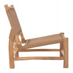 ΚΑΡΕΚΛΑ LONDER HM5986 ΞΥΛΟ TEAK ΣΕ ΦΥΣΙΚΟ ΚΑΙ ΣΥΝΘΕΤΙΚΟ RATTAN 63x77x77Υεκ.