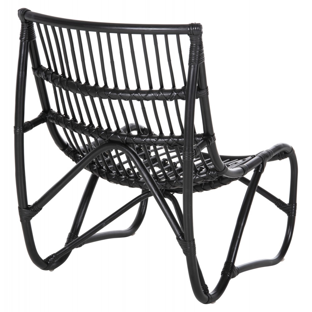 ΠΟΛΥΘΡΟΝΑ GRINN HM9815.02 ΡΑΒΔΟΙ RATTAN ΣΕ ΜΑΥΡΟ 56,5x73,5x79,5Υ εκ.