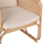 ΠΟΛΥΘΡΟΝΑ WENDY HM9816 RATTAN ΣΕ ΦΥΣΙΚΟ ΧΡΩΜΑ-ΛΕΥΚΑ ΜΑΞΙΛΑΡΙΑ 73x72x84Yεκ.