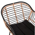 ΠΟΛΥΘΡΟΝΑ ALLEGRA HM5663.11 ΜΕΤΑΛ.ΣΚΕΛΕΤΟΣ-P.E.RATTAN ΜΠΕΖ-ΜΑΥΡΟ 58x59x81Υεκ