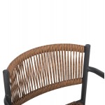 ΠΟΛΥΘΡΟΝΑ ΑΛΟΥΜΙΝΙΟΥ STER HM5786.12 ΑΝΘΡΑΚΙ-ΣΥΝΘ.RATTAN ΜΠΕΖ 55,5x53x78Υεκ.