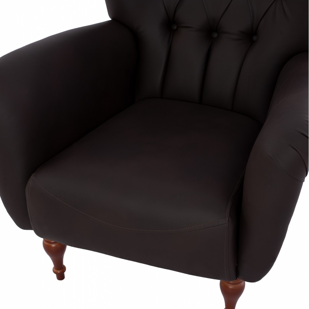 ΠΟΛΥΘΡΟΝΑ ΜΠΕΡΖΕΡΑ Τ. CHESTERFIELD ΣΕ ΧΡΩΜΑ ΚΑΦΕ HM9217.03 87x88x100 εκ.