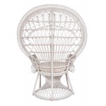 ΠΟΛΥΘΡΟΝΑ ROYAL PEACOCK HM9342.02 RATTAN ΣΕ ΛΕΥΚΟ-ΜΑΞΙΛΑΡΙ ΛΕΥΚΟ 114x72x150Yεκ.