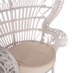 ΠΟΛΥΘΡΟΝΑ ROYAL PEACOCK HM9342.02 RATTAN ΣΕ ΛΕΥΚΟ-ΜΑΞΙΛΑΡΙ ΛΕΥΚΟ 114x72x150Yεκ.