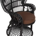 ΠΟΛΥΘΡΟΝΑ ROYAL PEACOCK HM9342.03 RATTAN ΜΑΥΡΟ-ΜΑΞΙΛΑΡΙ ΚΑΦΕ 114x72x150Yεκ.