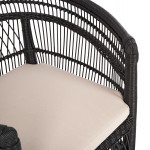 ΠΟΛΥΘΡΟΝΑ MALAWI HM9635.03 ΞΥΛΟ ΜΑΟΝΙ ΜΕ RATTAN ΜΑΥΡΟ-ΛΕΥΚΟ ΜΑΞΙΛΑΡΙ 80x70x86Υεκ.