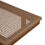 ΞΑΠΛΩΣΤΡΑ PATRON HM5993 TEAK ΞΥΛΟ ΚΑΙ ΣΧΟΙΝΙ VIRO ΣΕ ΠΛΕΞΗ WICKER 191x65x86Yεκ.