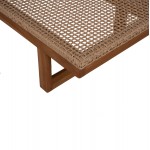 ΞΑΠΛΩΣΤΡΑ PATRON HM5993 TEAK ΞΥΛΟ ΚΑΙ ΣΧΟΙΝΙ VIRO ΣΕ ΠΛΕΞΗ WICKER 191x65x86Yεκ.