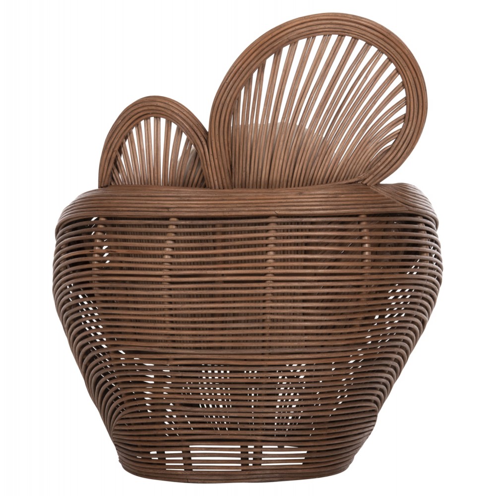 ΠΟΛΥΘΡΟΝΑ CIRCE HM9883 RATTAN ΚΑΦΕ-ΜΑΞΙΛΑΡΙΑ ΕΚΡΟΥ 100x74x112,5Υεκ.