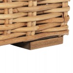 ΠΟΛΥΘΡΟΝΑ TROPEL HM9810 ΞΥΛΟ MANGO-RATTAN ΦΥΣΙΚΟ-ΛΕΥΚΑ ΜΑΞΙΛΑΡΙΑ 110x88x70-85Υεκ.