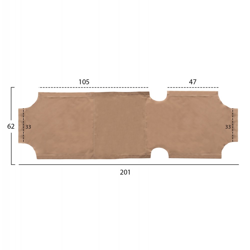 ΠΑΝΙ TEXTILENE 600gr/m2 2X1 ΑΝΤΑΛΛΑΚΤΙΚΟ ΞΑΠΛΩΣΤΡΑΣ HM5072.70 ΜΠΕΖ