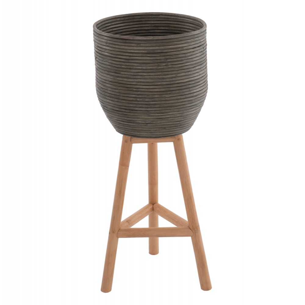 ΓΛΑΣΤΡΑ ΑΠΟ RATTAN ΚΑΙ BAMBOO HM7815 31x30x80Yεκ. ΦΥΣΙΚΟ - ΠΡΑΣΙΝΟ