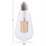 ΛΑΜΠΤΗΡΑΣ HM4189.01 LED FILAMENT 12W E27 3000K ΔΙΑΦΑΝΟΣ